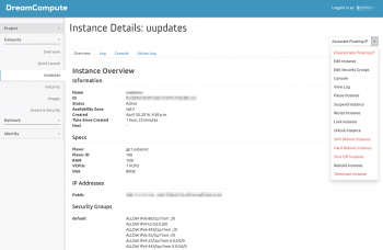 Dreamhost Console Instance